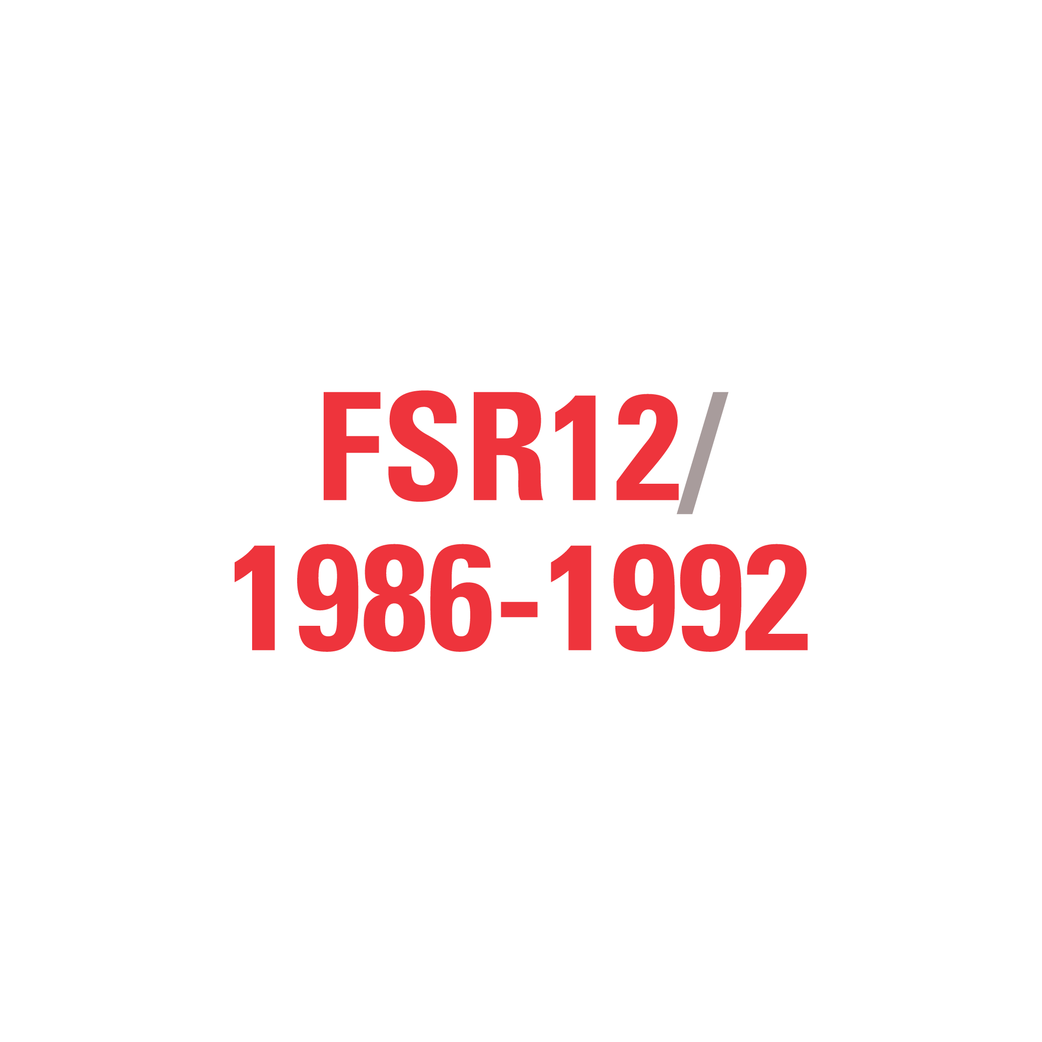 FSR12 1986-1992
